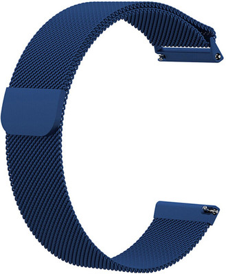 Zelfo Magnetic Metal Chain Strap Compatible with Pebble Magnum Smart Watch Smart Watch Strap(Blue)
