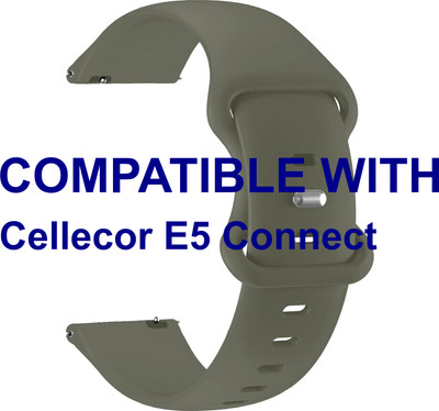 ACM WSM13A22GY3902 Watch Strap Clip Belt 22mm for Cellecor E5 Connect Smartwatch Grey Smart Watch Strap(Grey)