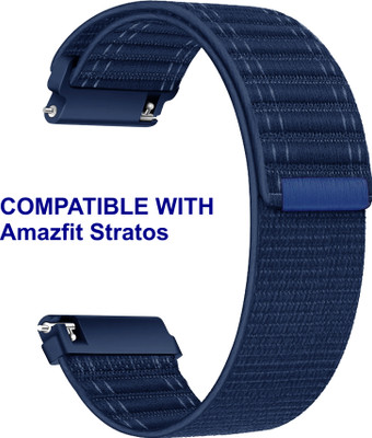 ACM WSM39A22BL1020 Watch Strap Nylon Soft 22mm for Amazfit Stratos Smartwatch Blue Smart Watch Strap(Blue)