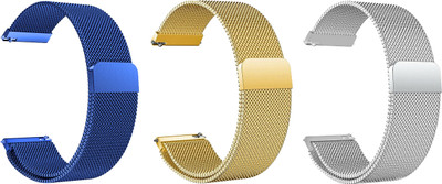 ACM Pack of 3 Watch Strap Magnetic for Inbase Urban Lite X (Blue/Gold/Silver) Smart Watch Strap(Mullti Color)
