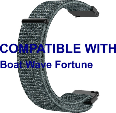ACM WSM3V22GY3911 Watch Strap Nylon Loop Belt 22mm for Boat Wave Fortune Smartwatch Grey Smart Watch Strap(Grey)