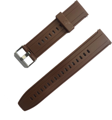 Melfo Flexible Silicon Strap Compatible with Syska Sw100 Smart Watch Strap(Brown)