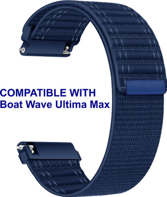 ACM WSM39A22BL2890 Watch Strap Nylon Soft 22mm for Boat Wave Ultima Max Smartwatch Blue Smart Watch Strap(Blue)