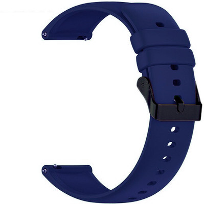 Melfo Black Clip Rubber Strap Compatible with V2a Cimo 1 Smart Watch Strap(Blue)