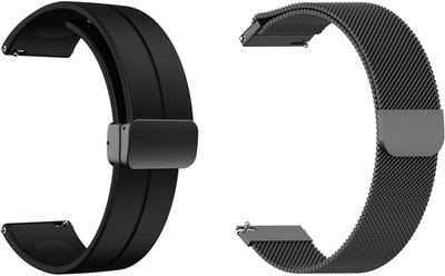 AOnes Pack of 2 Watch Strap Silicone & Magnetic Belt for Fastrack Limitless Fs1+ Watch Belt Smart Watch Strap(Black) AOnes Pack of 2 Watch Strap Silicone & Magnetic Belt for Fastrack Limitless Fs1+ Watch Belt Smart Watch Strap(Black)