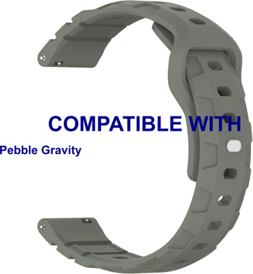 ACM WSM30R22GY3898 Watch Strap Silicone Belt 22mm for Pebble Gravity Smartwatch Grey Smart Watch Strap(Grey)