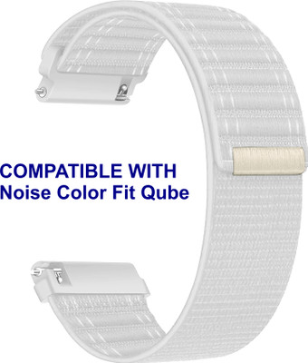 ACM WSM39A20WT2114 Watch Strap Nylon Soft 20mm for Noise Color Fit Qube Smartwatch White Smart Watch Strap(White)