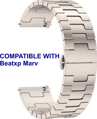 ACM WSM37Y22ST2983 Watch Strap Metal Steel 22mm for Beatxp Marv Smartwatch Belt Starlight Smart Watch Strap(White)