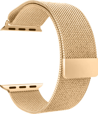 CEDO XPRO Magnetic Lock Milanese iWatch Strap For series 1/2/3/4/5/6 & SE Compatible For 45mm/44mm/42mm Stainless Steel Smart Watch Strap(Gold)