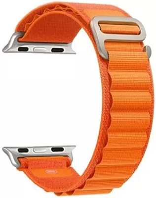 Melfo Nylon Loop Strap Compatible with Pebble Frost Pro Smart Watch Smart Watch Strap(Orange)