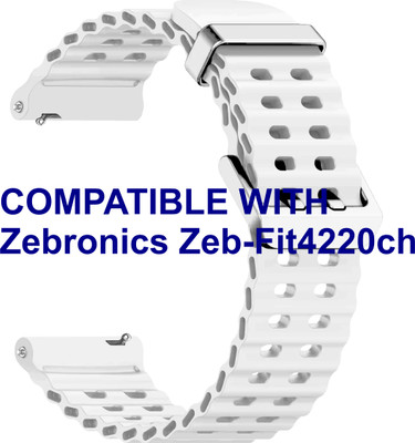 ACM WSM40B22WT1623 Watch Strap Silicone Sports 22mm for Zebronics Zeb-Fit4220ch Smartwatch White Smart Watch Strap(White)