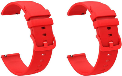 Priavy 22mm Smart Watch Strap colored Buckel (compatible Watch List In Photo & Description) (Red) Smart Watch Strap(Red)