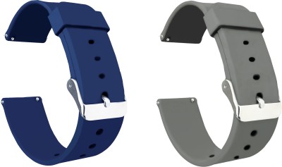 ACM Pack of 2 Strap for Fastrack Jupiter S1 Smartwatch Blue/Grey 3720164 mm Silicone Watch Strap(Blue/Grey)