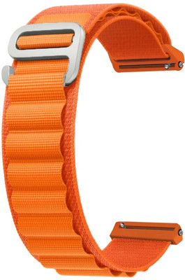 ACM Watch Strap Nylon Hook for Boult Striker Smartwatch Orange Smart Watch Strap(Orange)