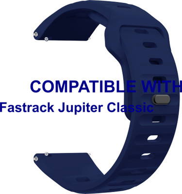 ACM WSM27O22BL3903 Watch Strap Sports Silicone Belt 22mm for |Fastrack| Jupiter Classic Smartwatch Blue Smart Watch Strap(Blue)