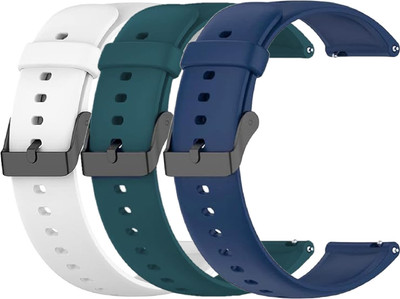 TRENDINGVIEW 22mm Smart Watch Strap (Combo Pack of 3) Silicone Belt with Quick Release Pins | Adjustable Length Smart Watch Strap(Mullti Color)