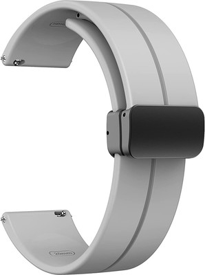 RUPELIK 20mm Smart Watch Strap with Metal Magnetic Lock Clasp,suitable for all 20mm watches Smart Watch Strap(Grey)