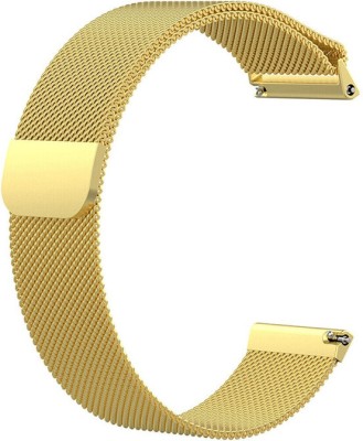 Zelfo Magnetic Metal Chain Strap Compatible with Pebble Hive Smart Watch Smart Watch Strap(Gold)