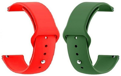BLACK LOVIES 20MM SOFT SILICON BELT Smart Watch Strap(Red, Green)