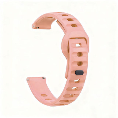 Colorcase Lining Silicon Strap 22mm Compatible With Crossbeats Ignite S3 Smart Watch Smart Watch 22mm-32 Smart Watch Strap(Clear, Pink)