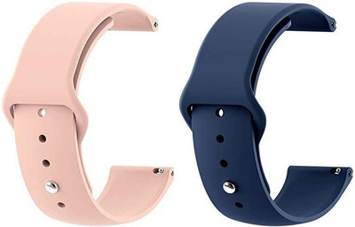 Gadgetzilla 20MM Soft Silicone Straps Compatible with Noise X-Fit 1 Amazfit GTS 2 Mini Amazfit Bip Amazfit GTS Galaxy Watch Active 2- Combo Pack Of 2 Smart Watch Strap(Blue)
