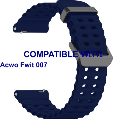 ACM WSM40B22DBL3808N1 Watch Strap Silicone Sports 22mm for New |Acwo|| Fwit 007| Smartwatch Dark Blue Smart Watch Strap(Blue)