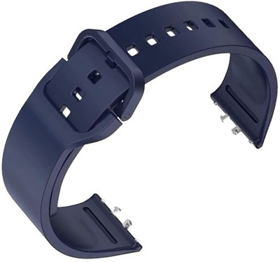 RUPELIK Silicone Watch Straps with Classic Clasp Metal Lock wristband for Samsung Galaxy Fit 3 Smart Watch Strap(Blue)
