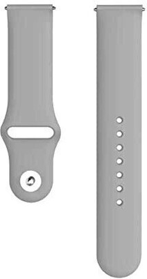 BLACK LOVIES 22 mm Soft Silicon Smartwatch Strap Compatible with Noice Color Fit Pro 3 Smart Watch Strap(Grey)