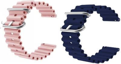 BLACK LOVIES 22 mm Ocean Smart Watch Band Strap Smart Watch Strap(Blue, Pink)