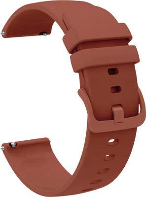 ACM Watch Strap Silicone Color Hook for Fastrack Reflex Play Plus Classic Edition Smartwatch Belt Band Brown Smart Watch Strap(Brown)