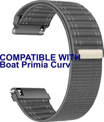 ACM WSM39A22GY3510 Watch Strap Nylon Soft for Boat Primia Curv Smartwatch Belt Grey Smart Watch Strap(Grey)