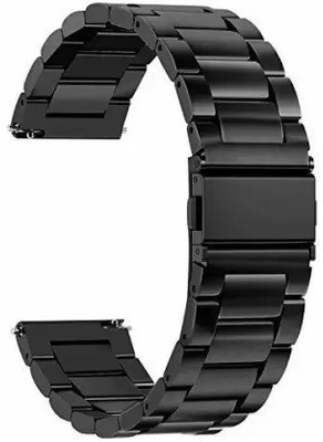 CHG 22 mm Stainless Steel chain Strap Compatible for Gear S3 Frontier/S3 Classic Smartwatch/Galaxy Watch 46mm R800 (Black) Smart Watch Strap(Black)