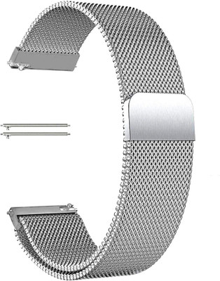 BLACK LOVIES 22MM MAGNETIC M MESH LOOP BELT Smart Watch Strap(Silver)