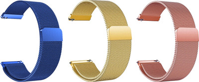 ACM Pack of 3 Watch Strap Magnetic for Samsung Gear S3 Classic (Blue/Gold/Rose Gold) Smart Watch Strap(Mullti Color)