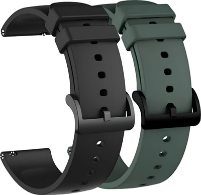 TRENDINGVIEW 22mm Quick Release Smartwatch Strap | Soft Silicone Belt for All 22 mm Watches (Pack of 2) Smart Watch Strap(Mullti Color)