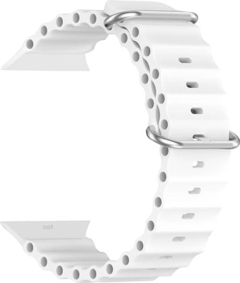 ACM Sliding Watch Strap Silicone Smart for T55+ Plus Series 6 Smartwatch Belt White Smart Watch Strap(White)