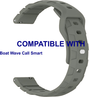 ACM WSM30R22GY3890 Watch Strap Silicone Belt 22mm for Boat Wave Call Smart Smartwatch Grey Smart Watch Strap(Grey)