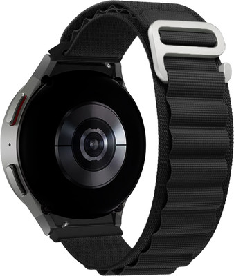 ACM WSM17E20BK3909 Watch Strap Nylon Hook Belt 20mm for Amazfit Active 2 Square Smartwatch Black Smart Watch Strap(Black)