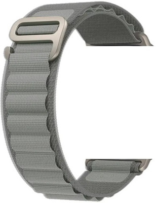 Melfo Smart Watch Strap Belt Nylon Loop Strap Belt Compatible With Boat Storm Call 3 Plus Smart Watch 7001676 mm Smart Watch Strap(White, Grey)