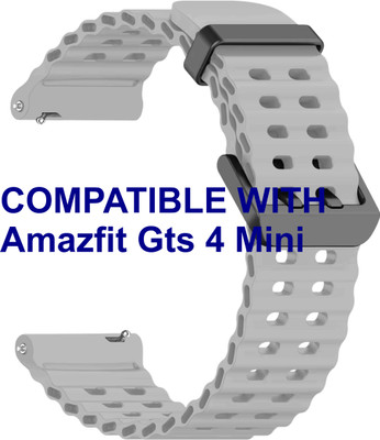 ACM WSM40B20GY2721 Watch Strap Silicone Sports 20mm for Amazfit Gts 4 Mini Smartwatch Grey Smart Watch Strap(Grey)