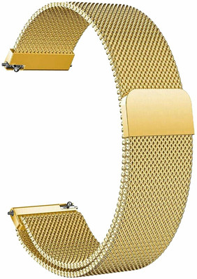 RUPELIK 19mm Magnetic Chain Strap Compatible with Noise Colorfit Pro 2/Oxy/Pulse/Boat Storm Smart Watch Strap(Gold)
