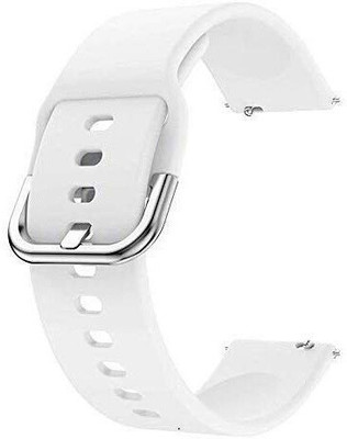 BLACK LOVIES 22 mm Soft Silicon Smartwatch Band Straps Belt Smart Watch Strap(White)