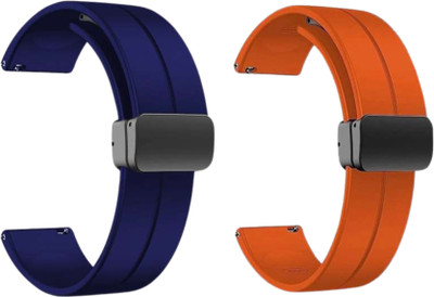 Upthrust Flexi Snap Citrus Burst & Midnight Blue 20mm (Pack of 2) Smart Watch Strap(Orange, Blue)