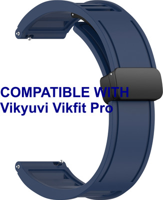 ACM WSM35W20DBL1810 Watch Strap Magnetic Clasp 20mm for Vikyuvi Vikfit Pro Smartwatch Dark Blue Smart Watch Strap(Blue)