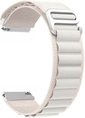 AOnes 22mm Alpine Nylon Loop Watch Strap for Maxima Max Pro Volt+ Watch Strap White Smart Watch Strap(White) AOnes 22mm Alpine Nylon Loop Watch Strap for Maxima Max Pro Volt+ Watch Strap White Smart Watch Strap(White)