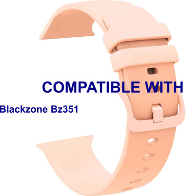 ACM WSM24L40CP1679 Sliding 44mm 49mm Watch Strap Silicone Color Hook for Blackzone Bz351 Smartwatch Creame Pink Smart Watch Strap(Pink)