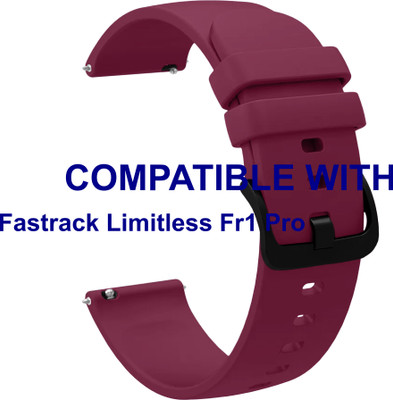 ACM WSM25M22PU3928 Watch Strap Silicone Hook Belt 22mm for Fastrack Limitless Fr1 Pro Smartwatch Purple Smart Watch Strap(Purple)