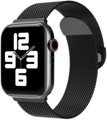 kingbell Metal Stainless Steel Bands Compatible with Apple Watch Strap, Loop Magnetic Milanese Mesh Strap for iWatch Series 8 7 6 5 4 3 2 SE [Watch NOT Included] (42MM 44MM 45MM / 49MM Ultra, Black) Smart Watch Strap(Black)