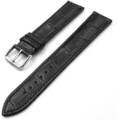 Melfo Sliding Watch Strap Textured Synthetic Leather Strap Compatible With Boat Lunar Peak Smart Watch-STR6CR22BK6214-1645-888-STD Smart Watch Strap(Black)