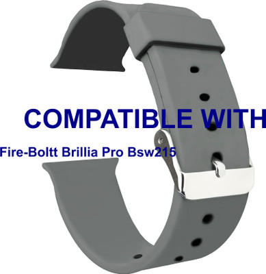 ACM WSM7A40GY1688 Sliding 44mm 49mm Watch Strap Silicone for Fire-Boltt Brillia Pro Bsw215 Smartwatch Grey Smart Watch Strap(Grey)
